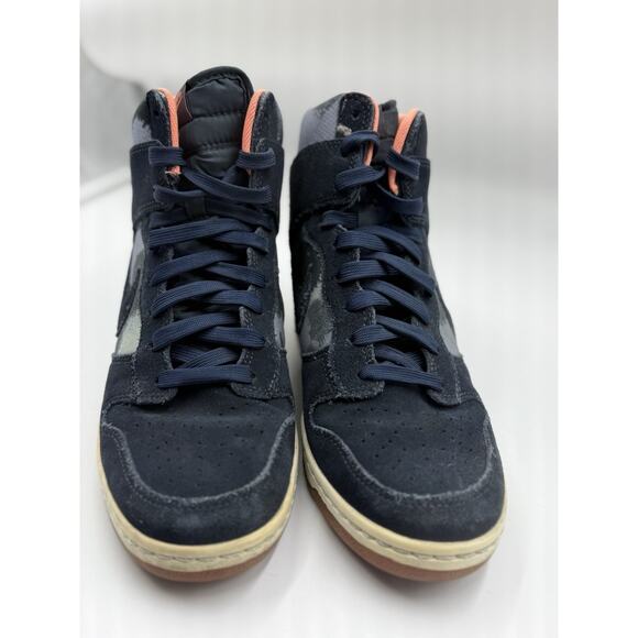 Size 9.5 - Nike Dunk Sky Print High Armory Navy W Very Rare NBS258 - Picture 1 of 5